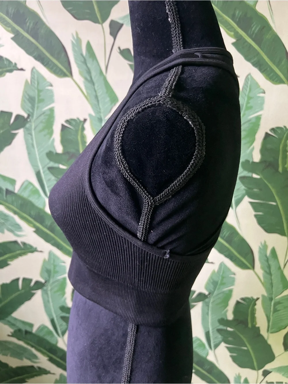 90‎ Degree by Reflex Black Ribbed Sports Bra Womens Medium